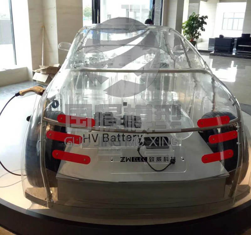 石柱透明车模型